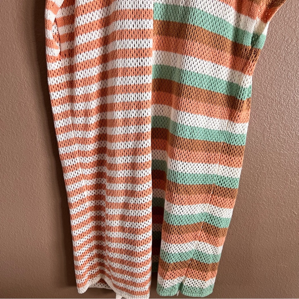 Torrid Striped Knit Duster Open Cardigan Sweater Size 1/2 - Picture 9 of 10